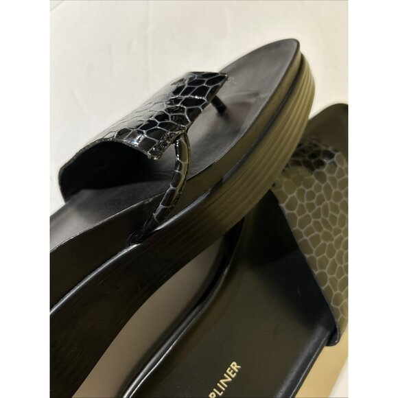 Donald Pliner Women's Fifi Patent Leather Thong Sandals Platform Size 11 - Picture 9 of 12